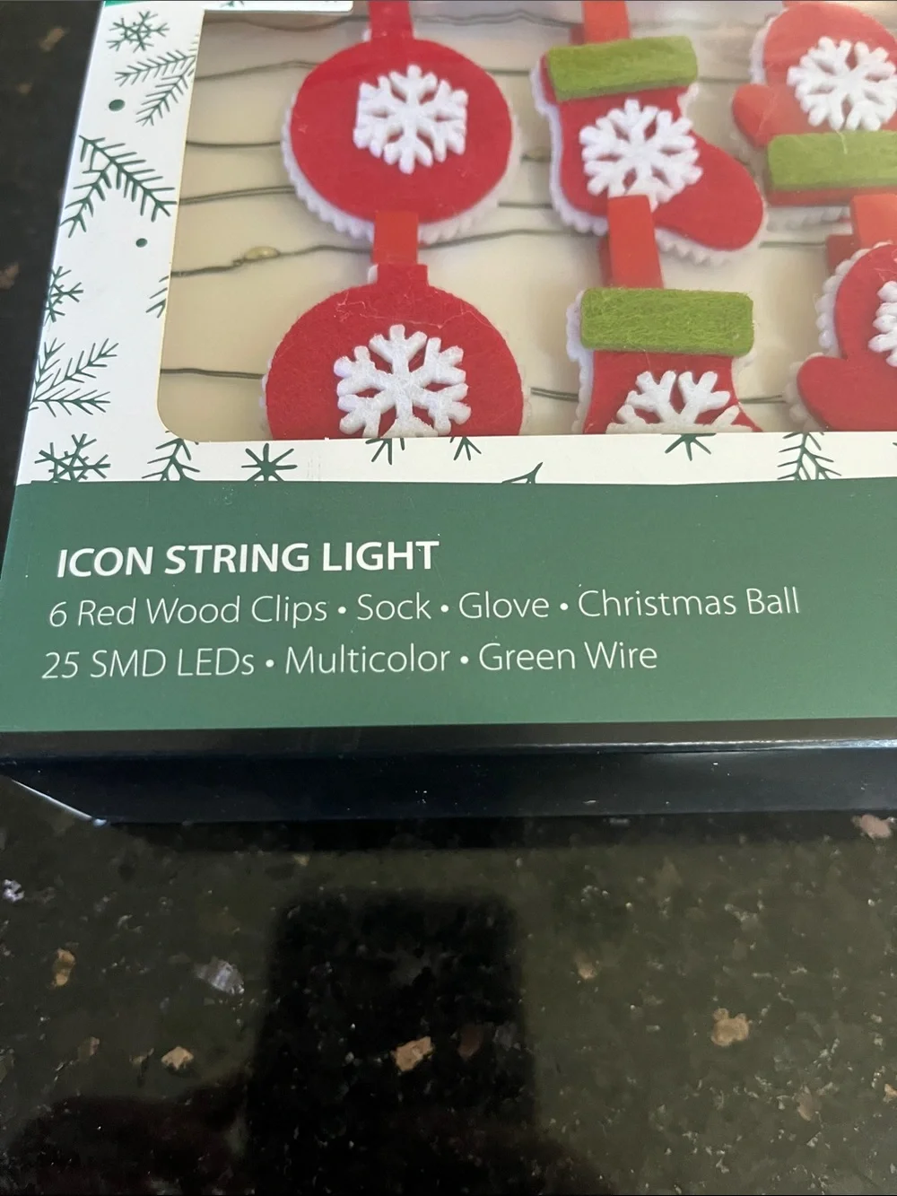 Smart Living Red and Green Holiday Icon String Lights
